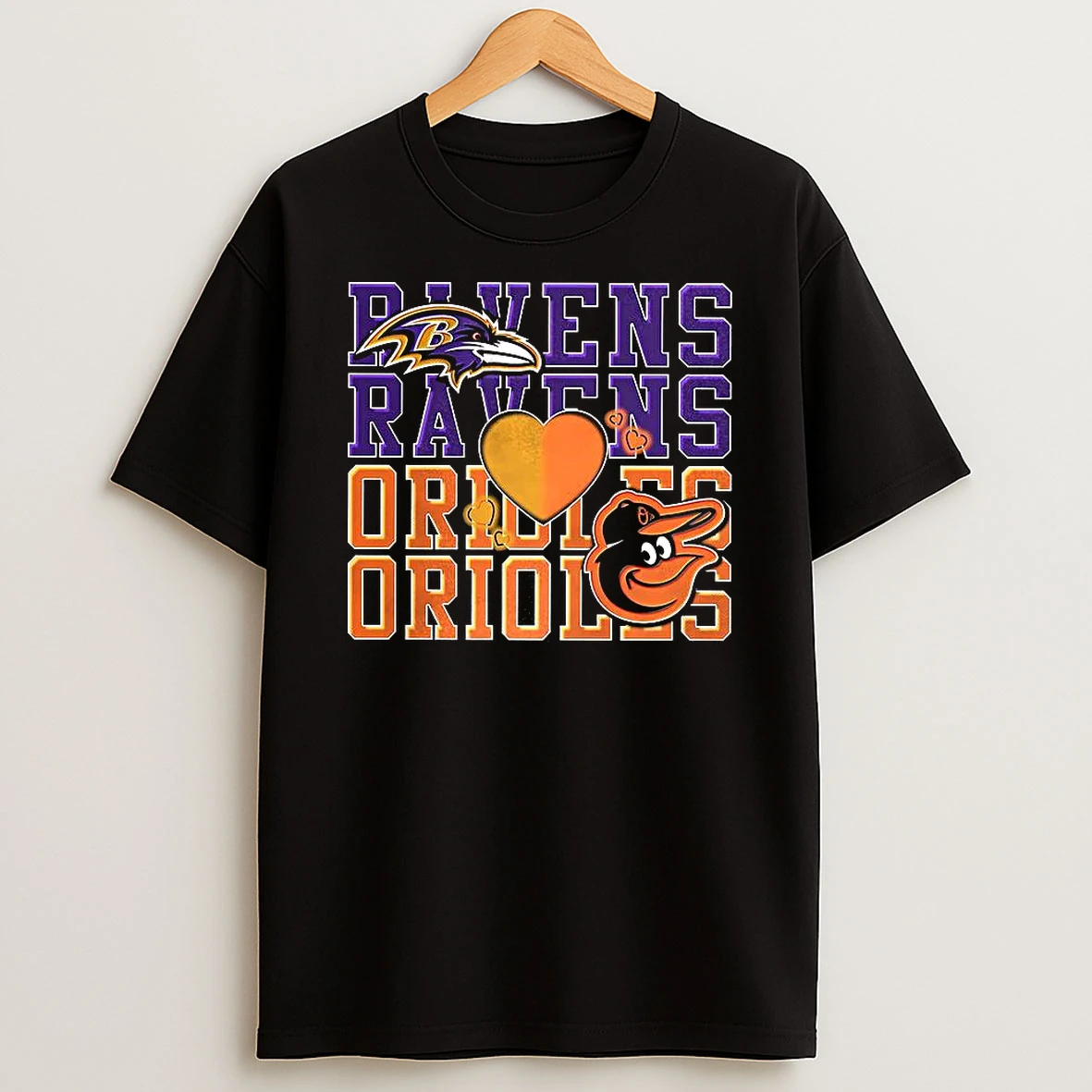 Baltimore Ravens Nfl And Baltimore Orioles Mlb Sport Lover Shirts
