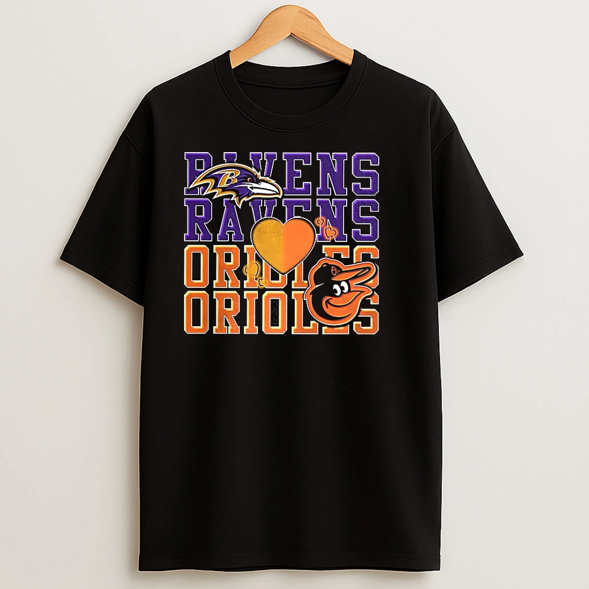 Baltimore Ravens Nfl And Baltimore Orioles Mlb Sport Lover T Shirts