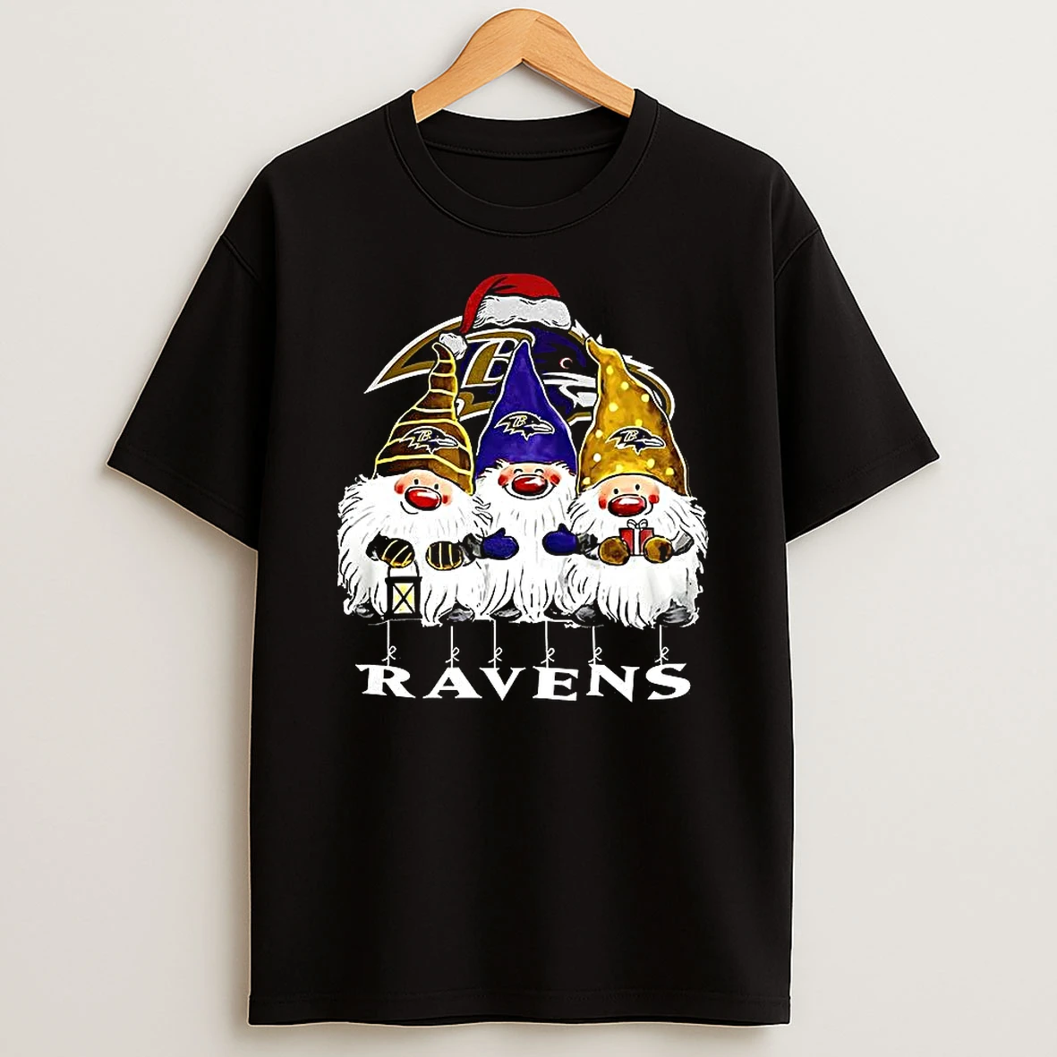 Baltimore Ravens Football Gnomes Christmas Shirts