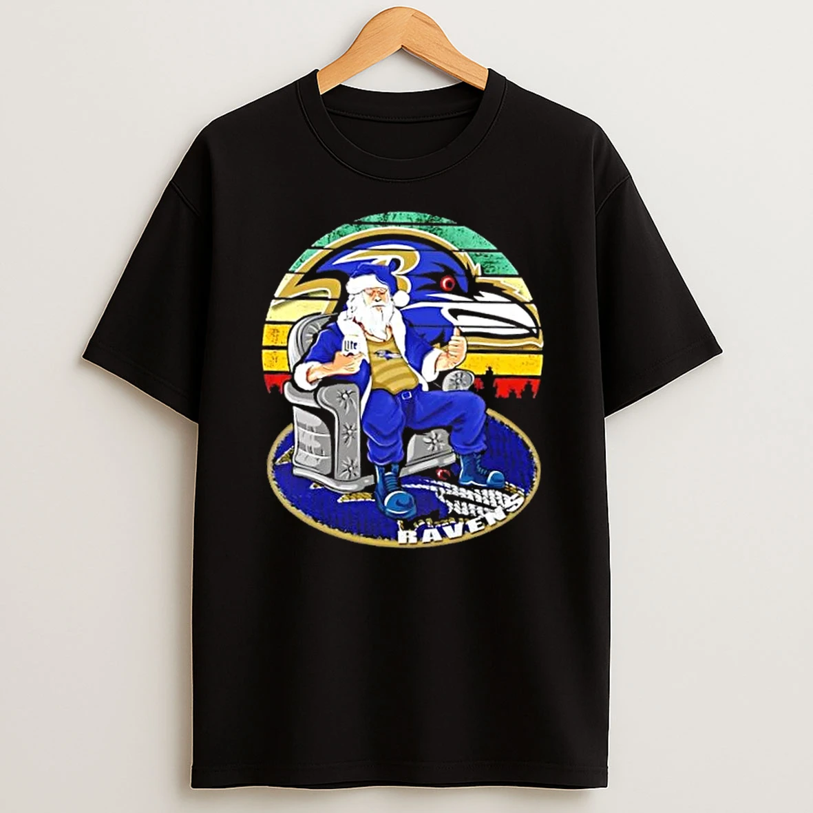 Baltimore Ravens X Santa Claus Christmas Vintage Shirts