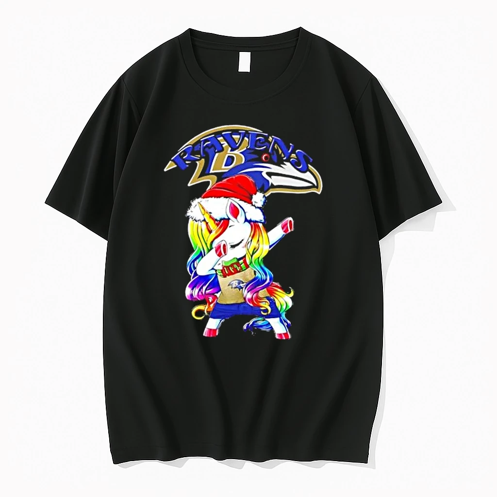 Baltimore Ravens X Unicorn Santa Hat Dabbing Merry Christmas Shirts