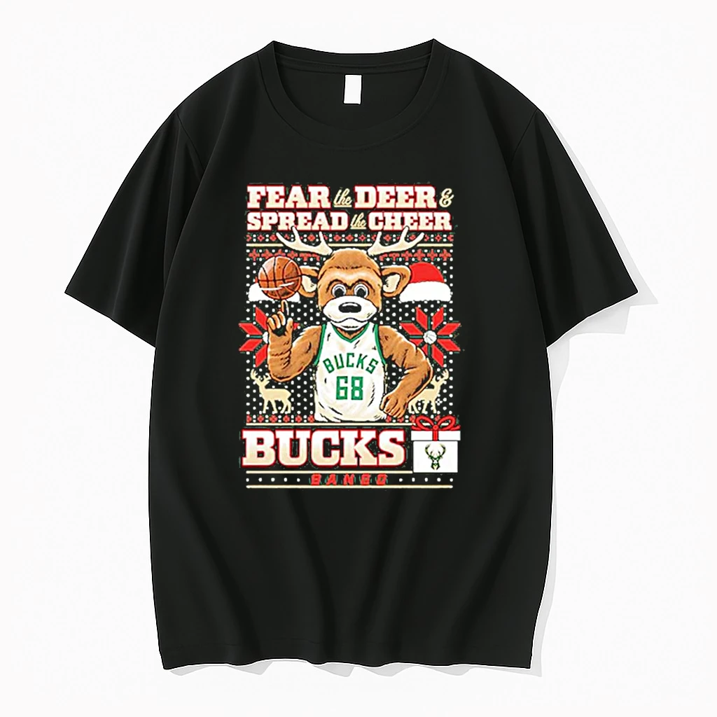 Bango Milwaukee Bucks Fear The Beer And Spread The Cheer Christmas Shirts
