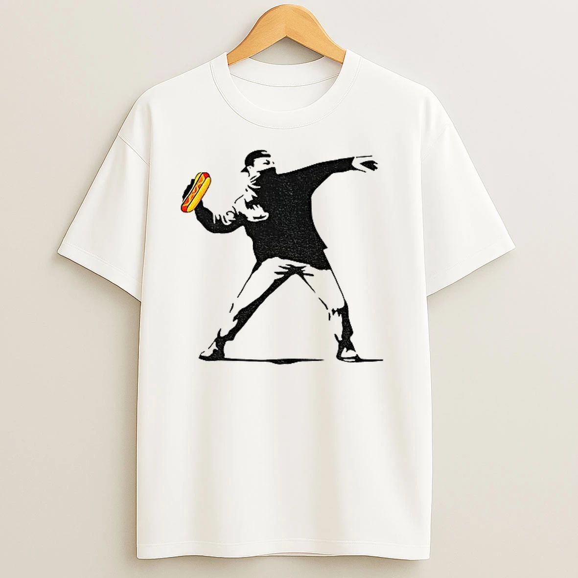 Banksy Inspired Sandwich Thrower Sandwich Guy T Shirts