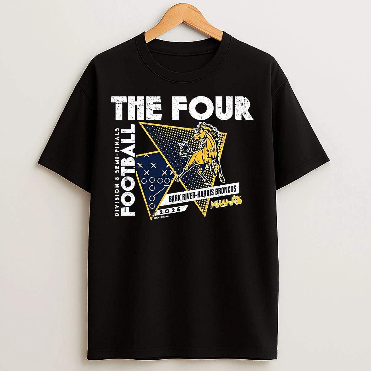 Bark River Harris Broncos 2025 D8 Semifinals The Four T Shirts