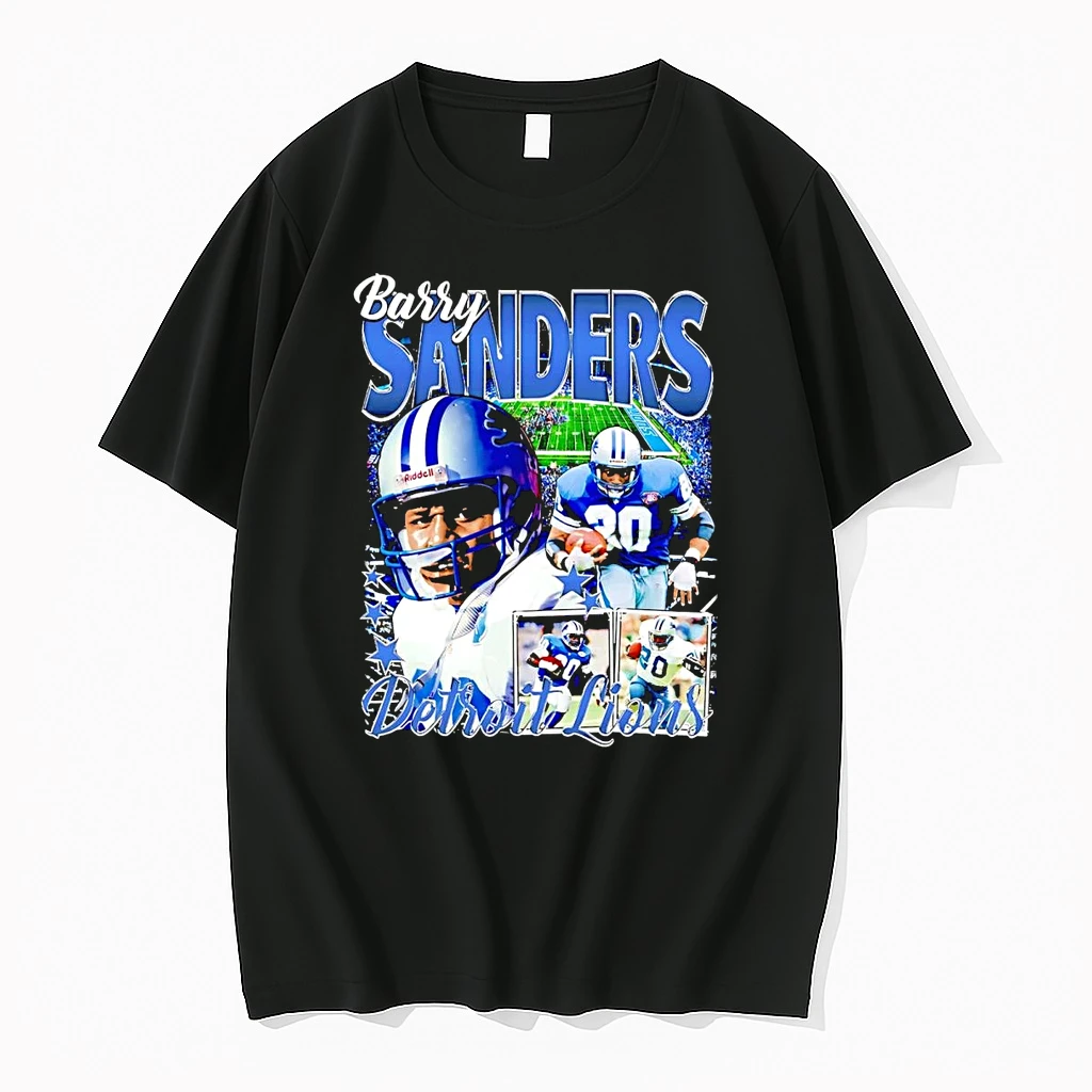 Barry Sanders Picture Collage Detroit Lions Shirts