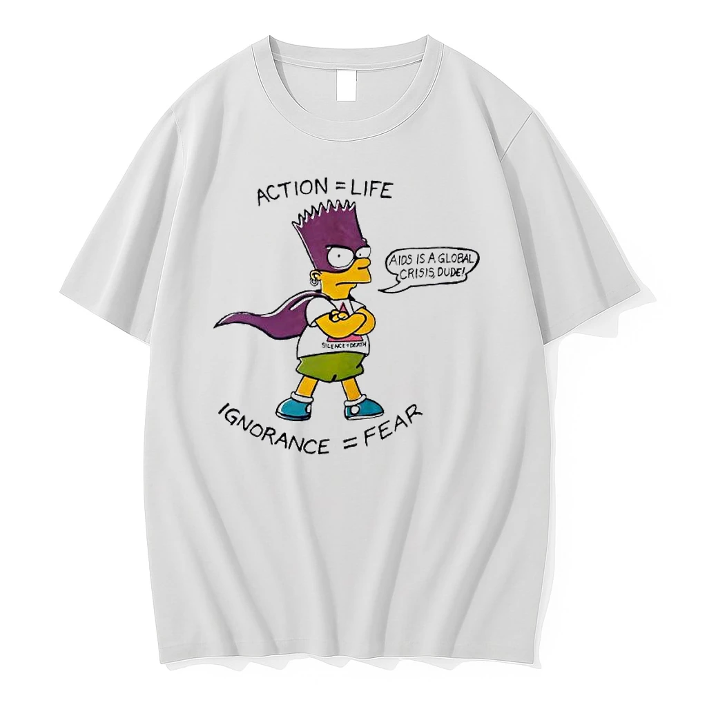 Bart Simpson Action Life Ignorance Fear Graphic Shirts