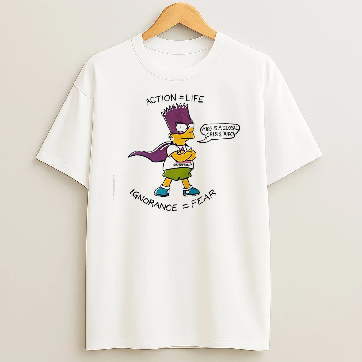 Bart Simpson Action Life Ignorance Fear Graphic T Shirts