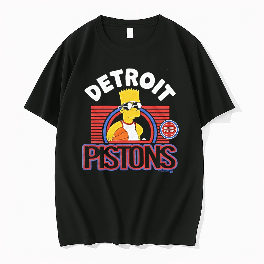 Bart Simpson X Detroit Pistons Nba Basketball Shirts