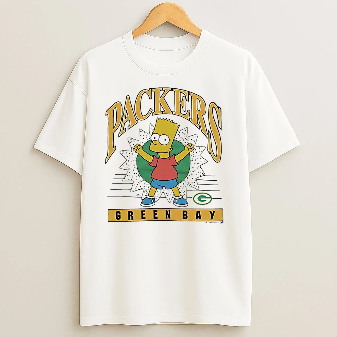 Bart Simpson X Green Bay Packers Graphic T Shirts