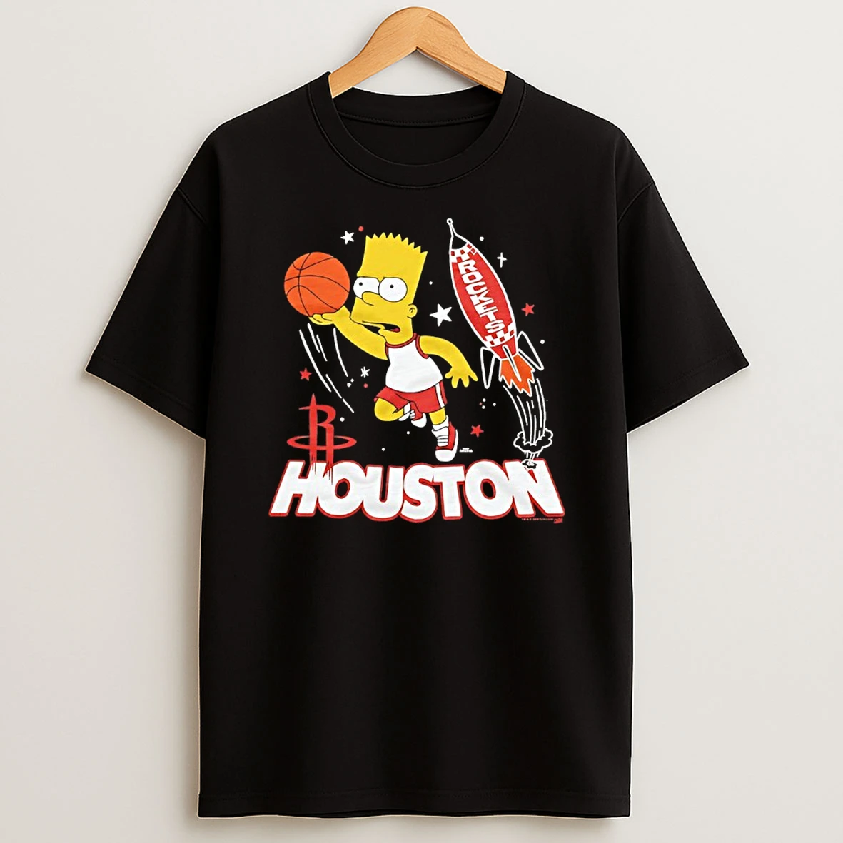 Bart Simpson X Houston Rockets Basketball Shirts