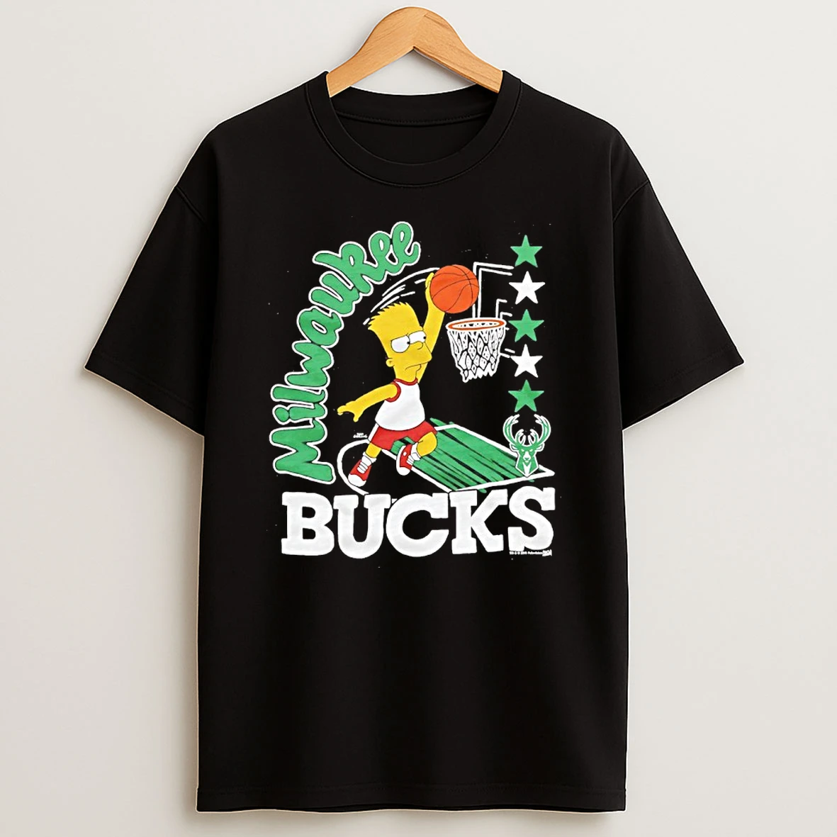 Bart Simpson X Milwaukee Bucks Basketball Shirts