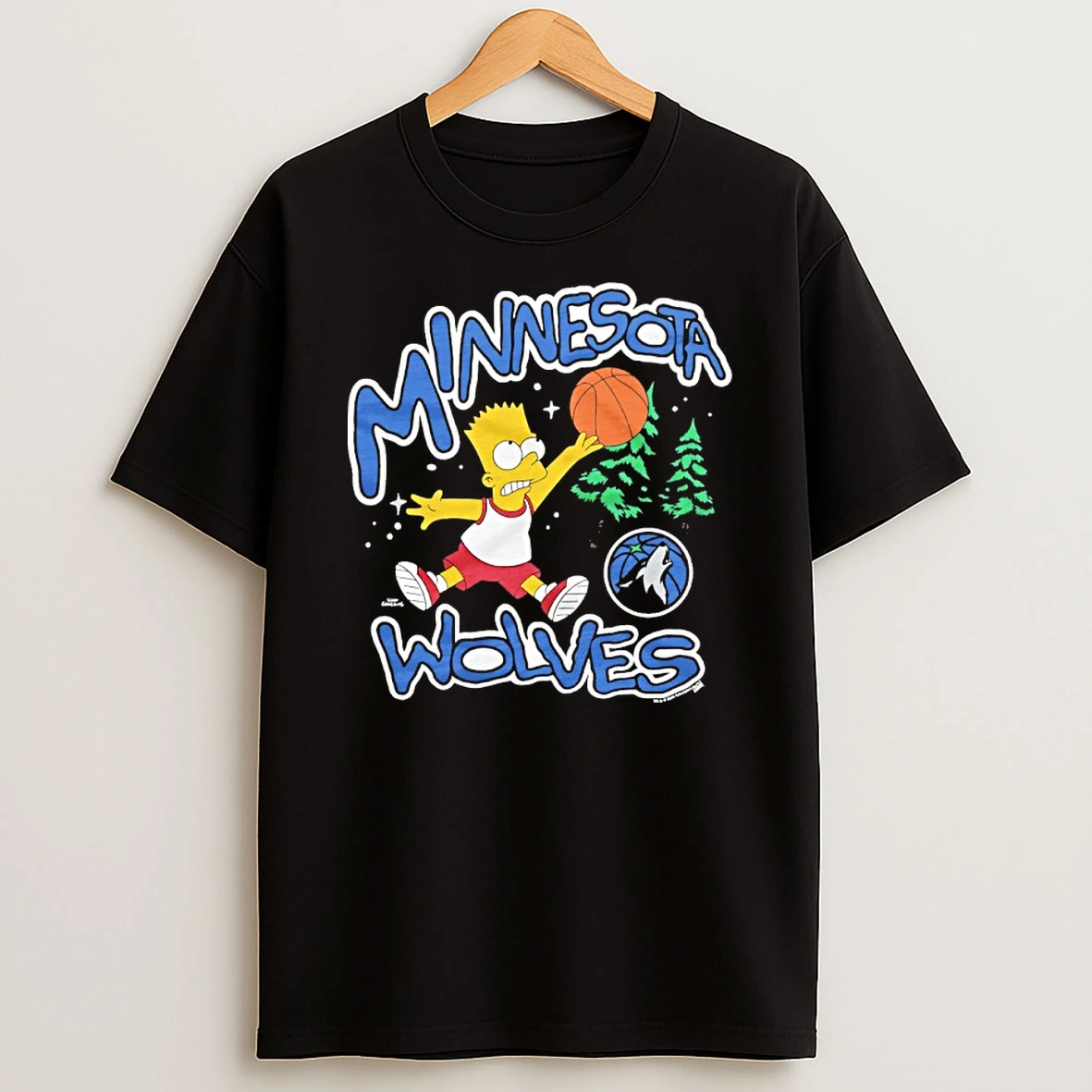 Bart Simpson X Minnesota Timberwolves Basketball Shirts