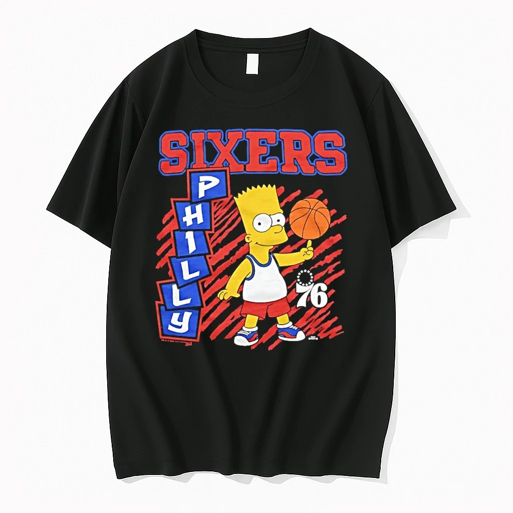 Bart Simpson X Philadelphia 76ers Basketball Shirts
