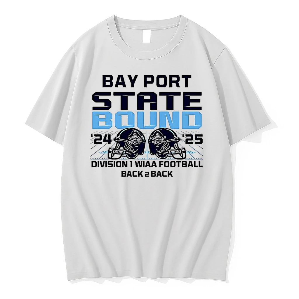 Bay Port State Bound Division 1 Wiaa Football Back 2 Back Shirts