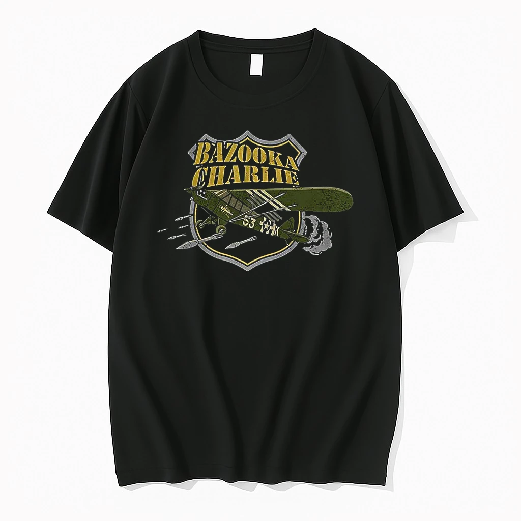 Bazooka Charlie Piper J 3 Cub Aircraft Shield Shirts