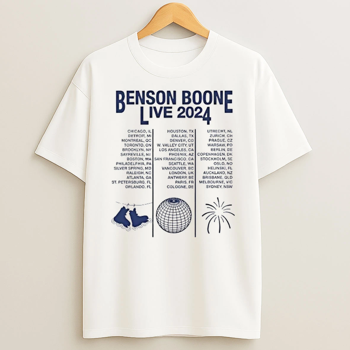 Benson Boone Live World Tour 2024 Shirts