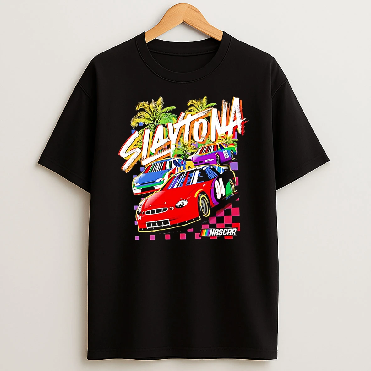 Best Slaytona Nascar Black Graphic Shirts