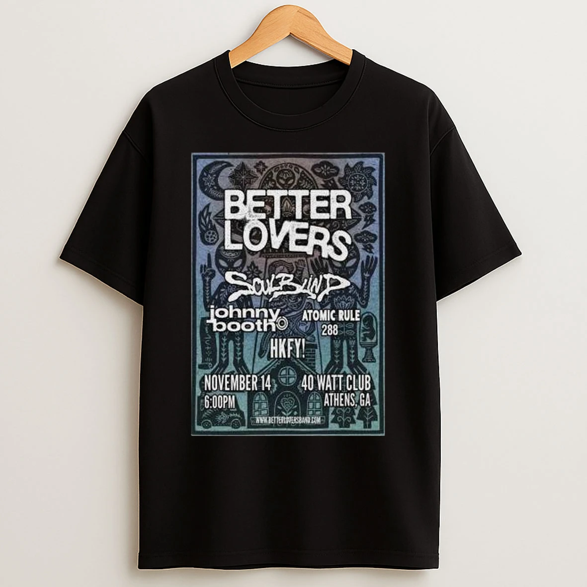 Better Lovers November 14 2026 Athens Tour Circle Black T Shirts