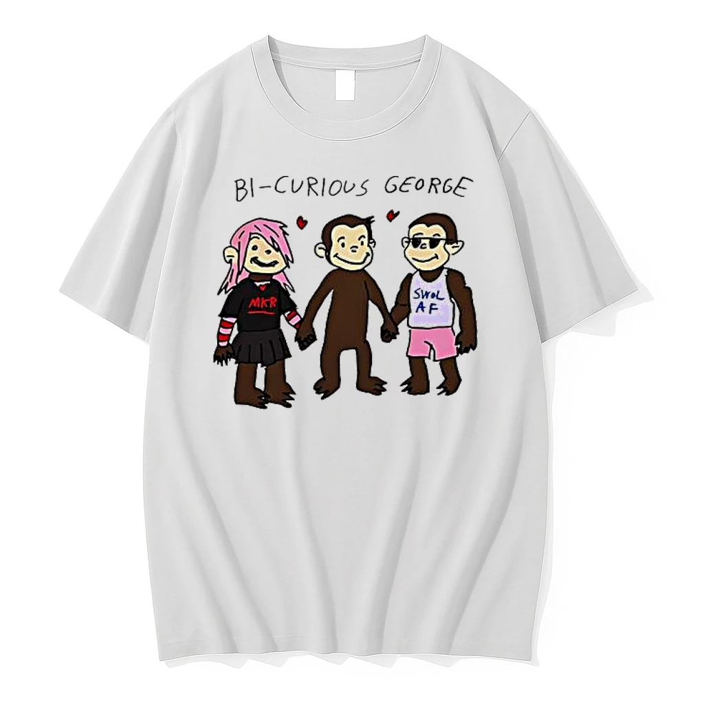 Bi Curious George Cartoon Shirts