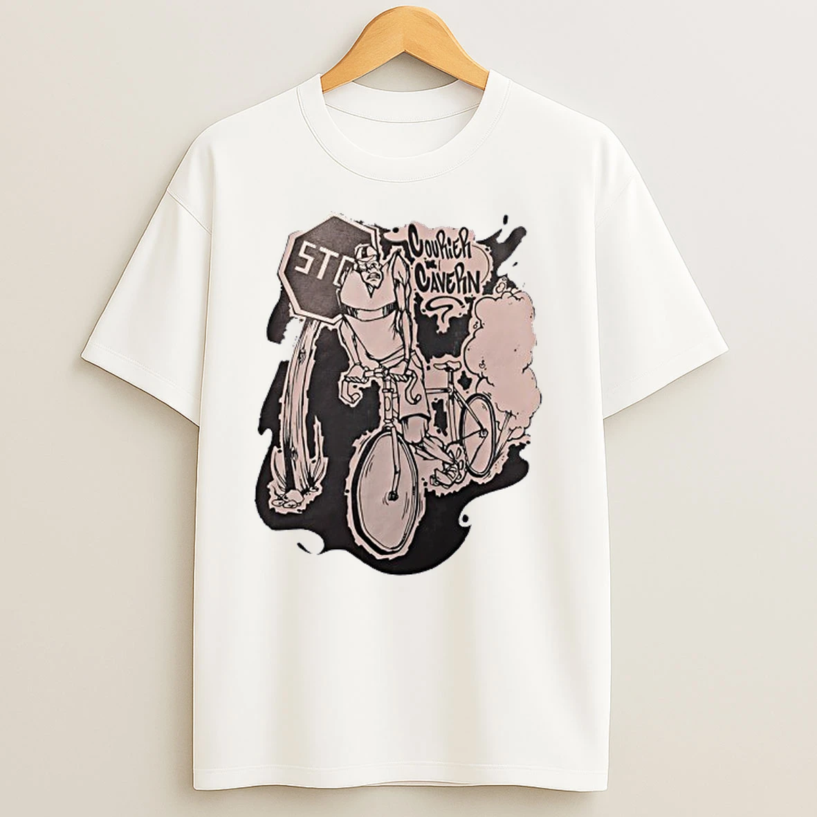 Bicycle Courier Cavern Stop T Shirts