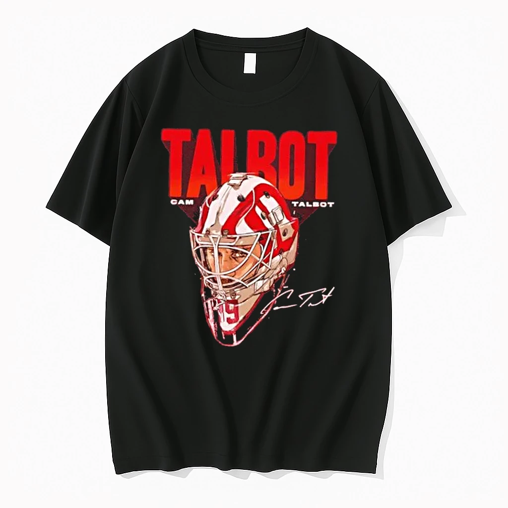 Big Face Cam Talbot Detroit Red Wings Goalie Mask Signature Shirts
