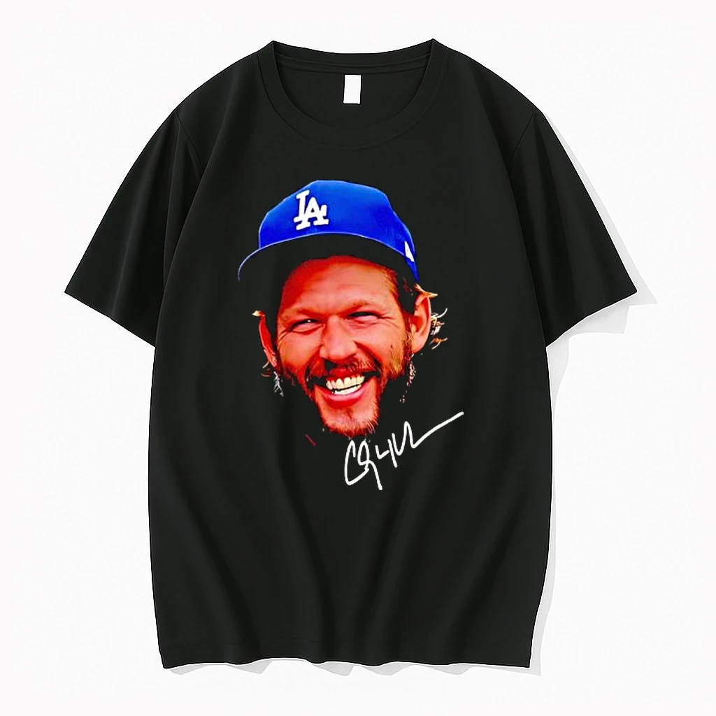 Big Face Clayton Kershaw 3x World Series Champion Signature Shirts