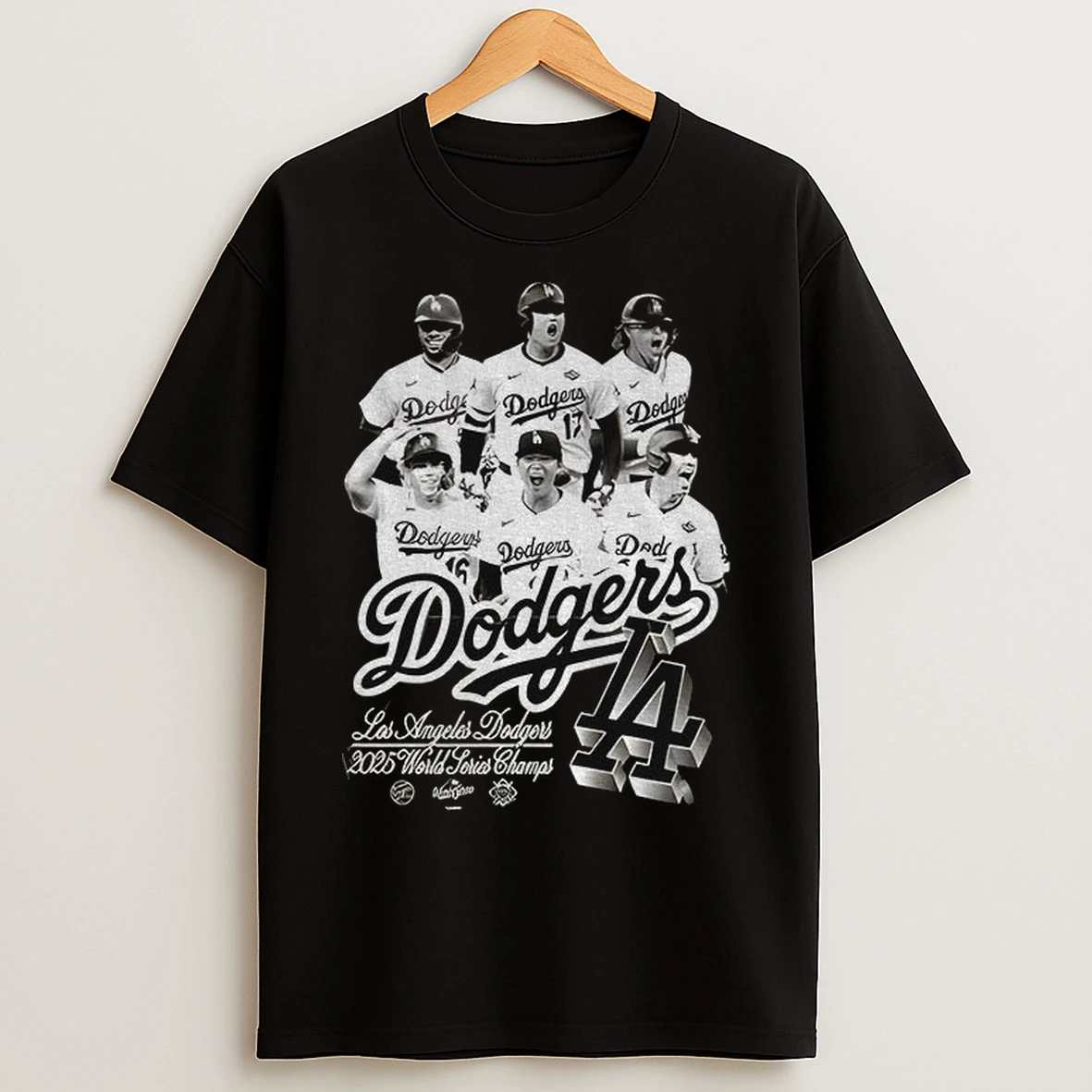 Big Six Legend Los Angeles Dodgers 2025 World Series Champs Vintage T Shirts