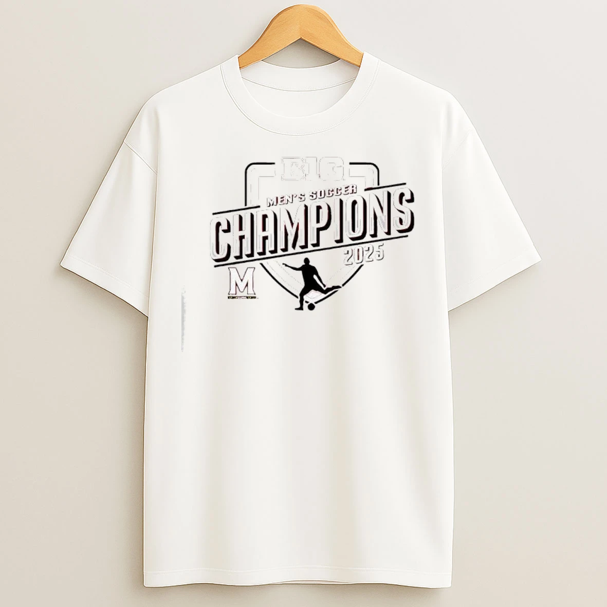 Big Ten Mens Soccer Regular Season Champions Maryland Terrapins 2025 Logo T Shirts