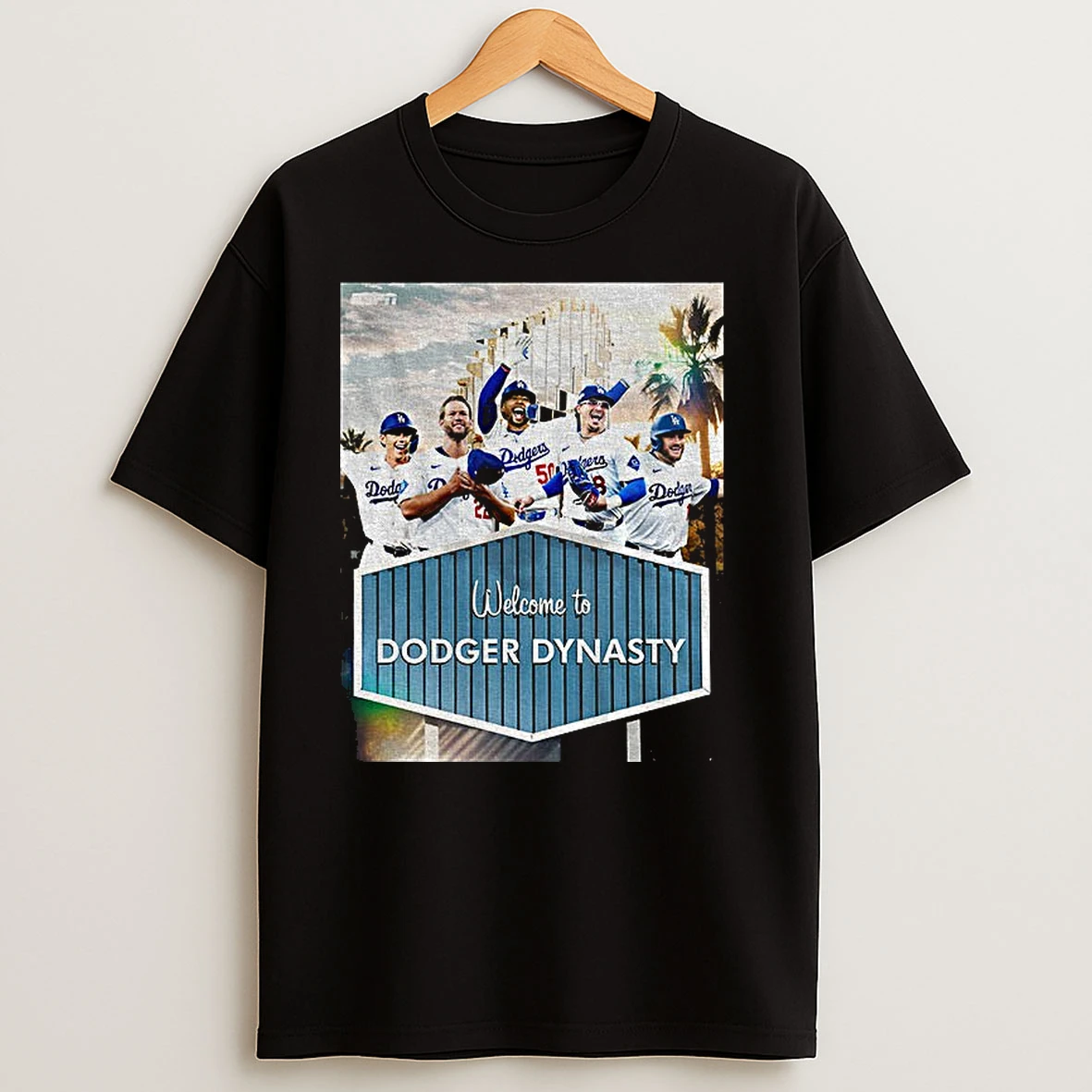 Big Five Los Angeles Dodgers Mlb Baseball Welcome To Dodgers Dynasty World Series T Shirts
