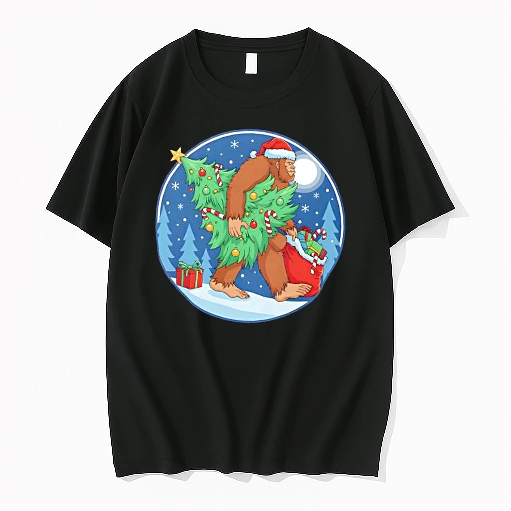 Bigfoot Christmas Sasquatch Santa Holiday Shirts