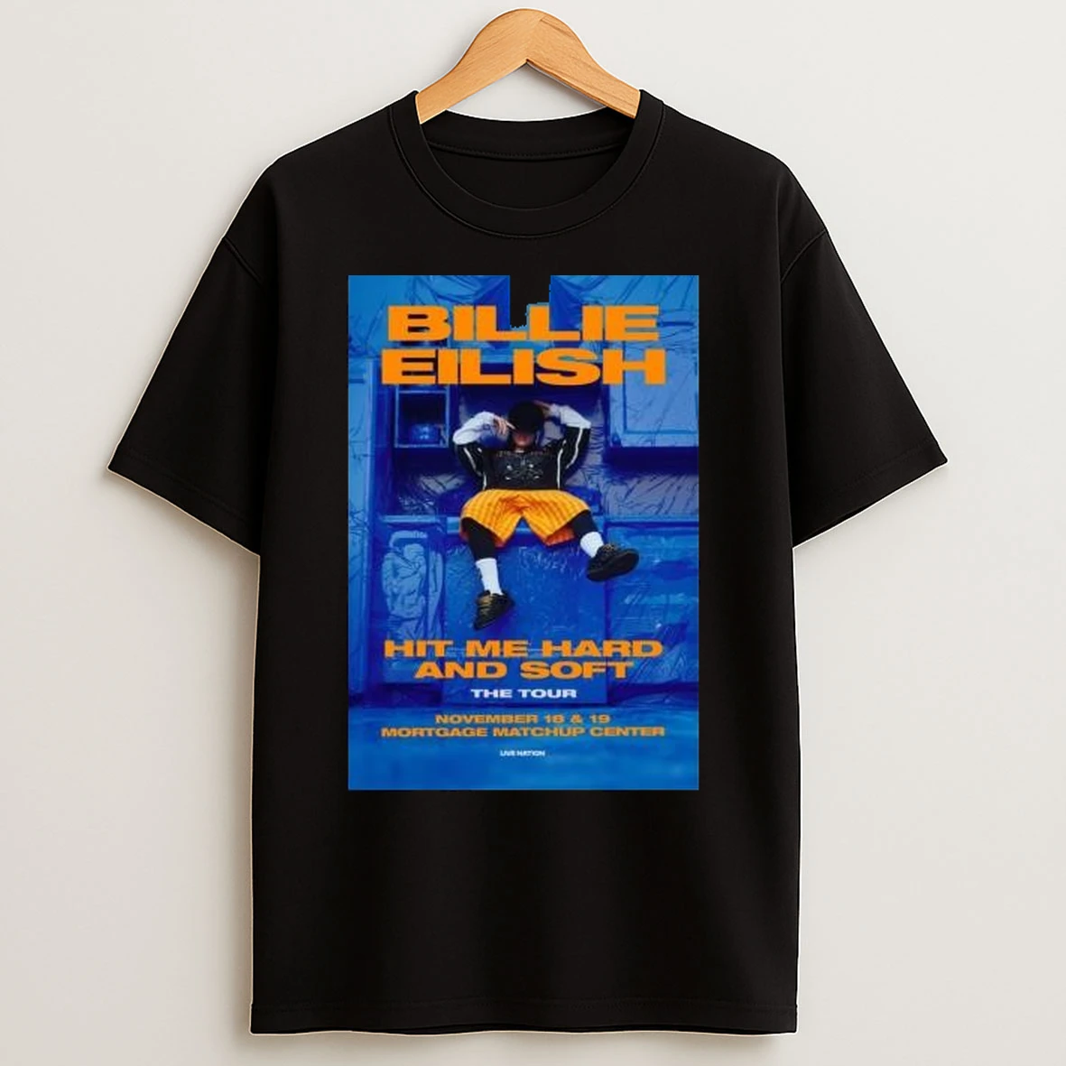 Billie Eilish At Mortgage Matchup Center In Phoenix Az On Nov 18 19 2025 Circle Black T Shirts