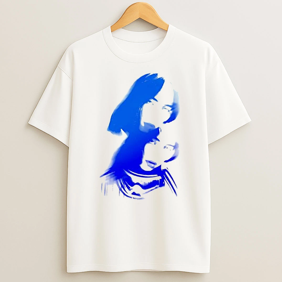Billie Eilish Blue Face Graphic Shirts