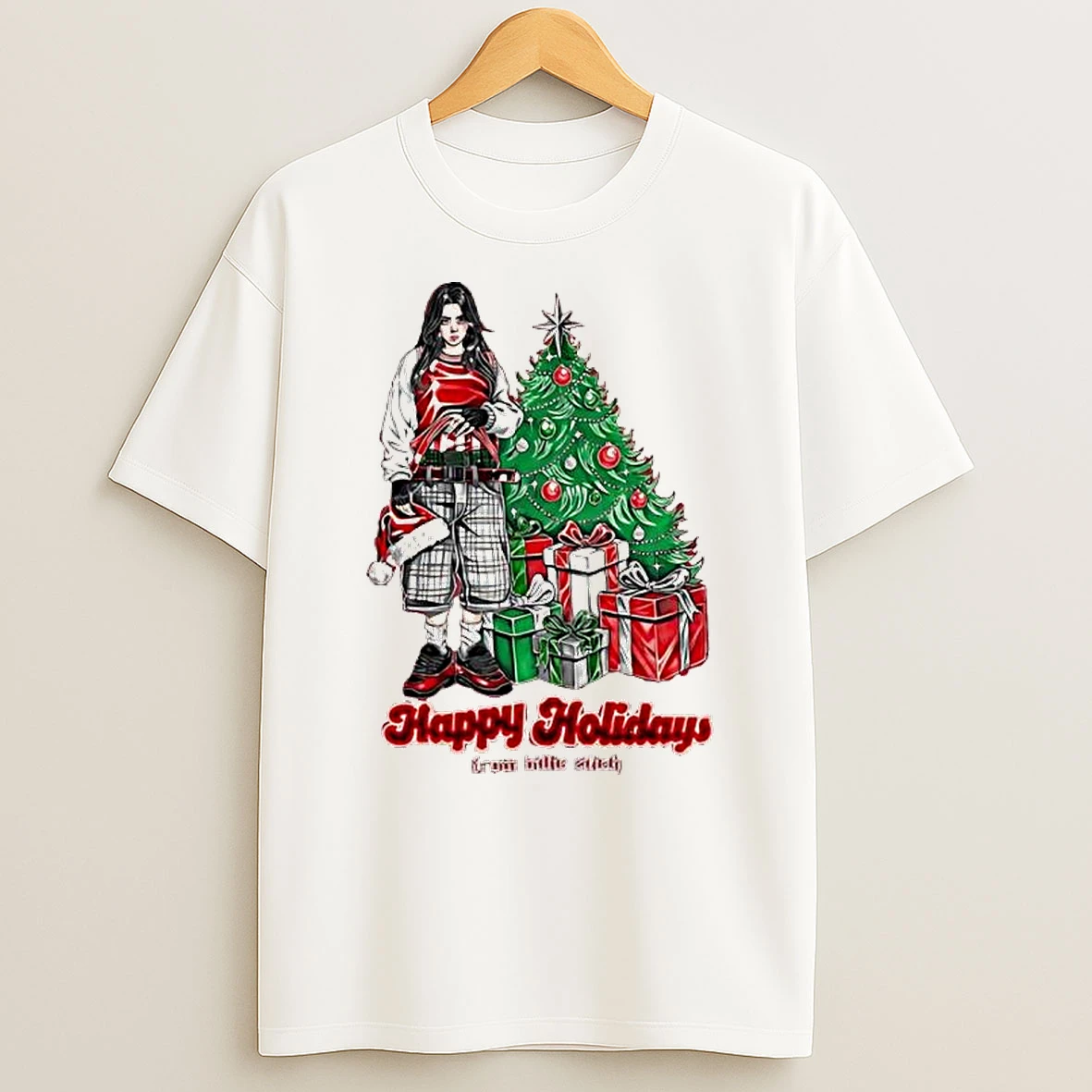 Billie Eilish Happy Holidays From Billie Eilish Christmas Tree Shirts