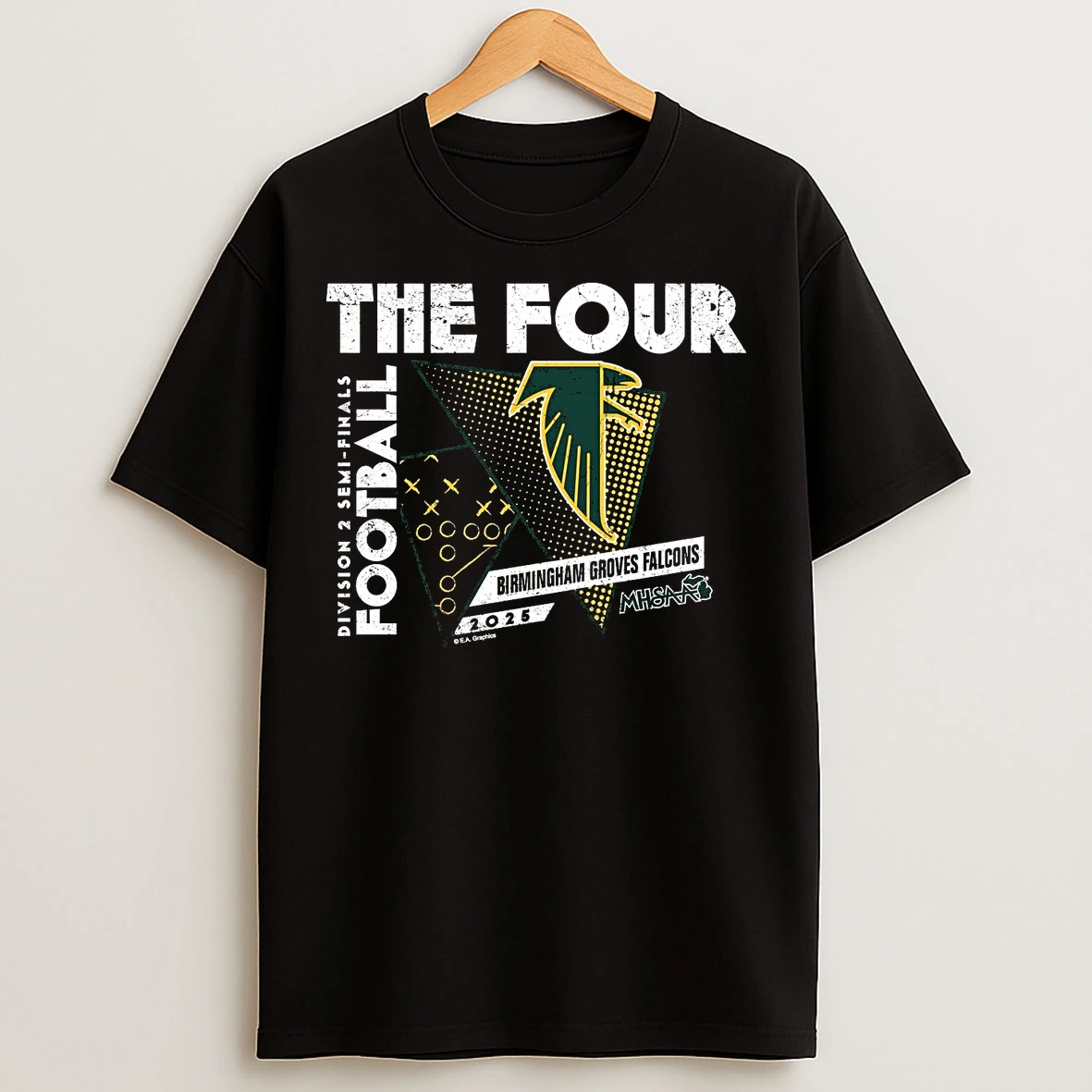 Birmingham Groves Falcons 2025 D2 Semifinals The Four T Shirts
