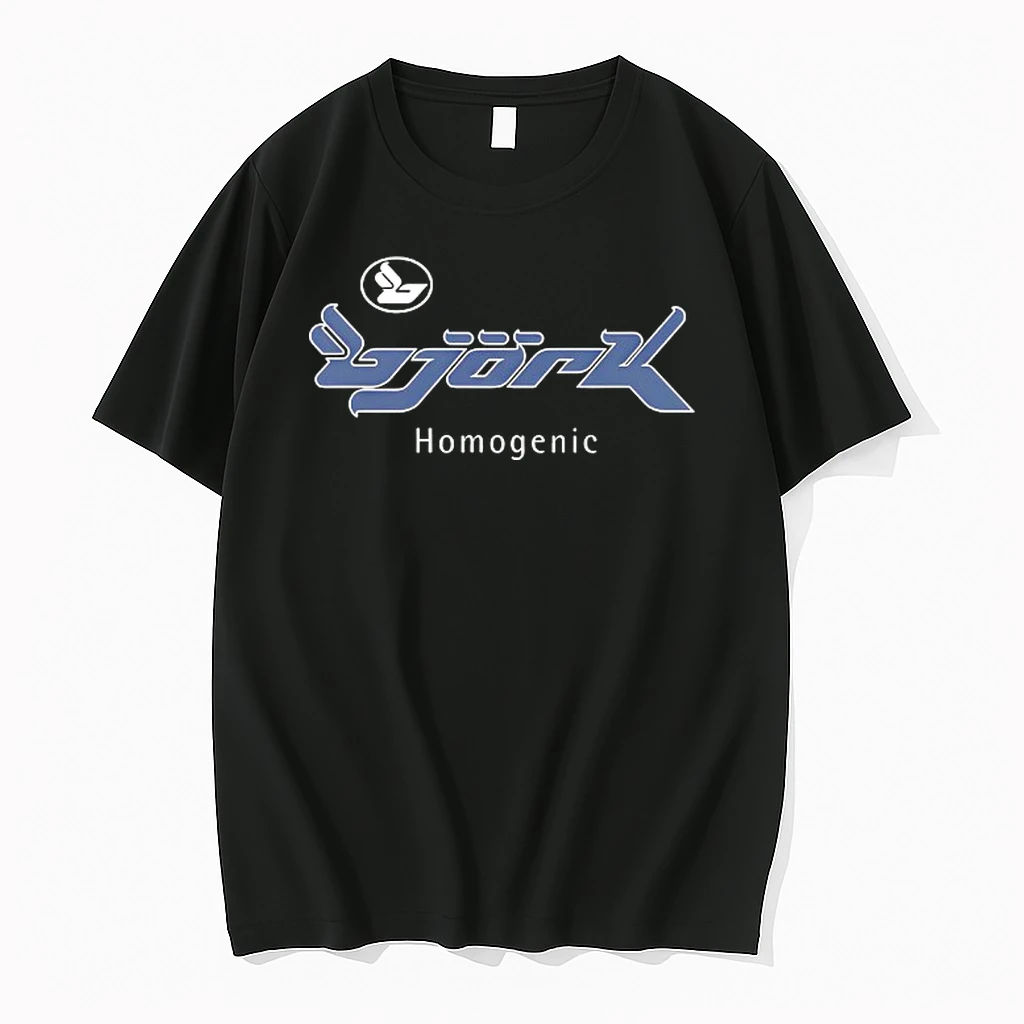 Bjork Homogenic Blue Logo Shirts