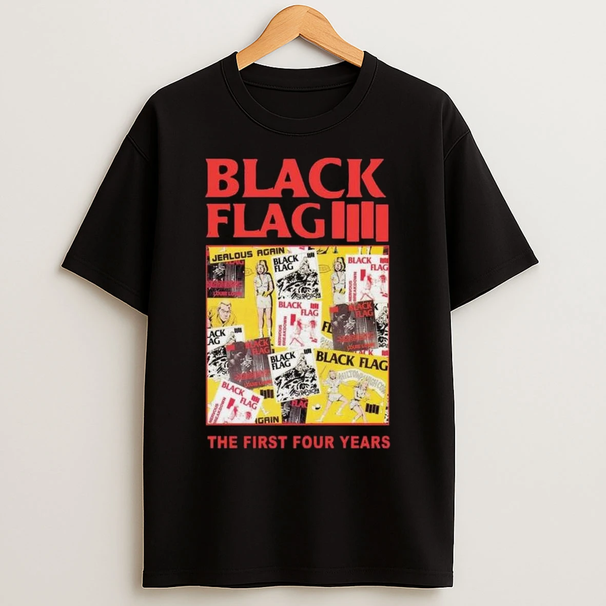 Black Flag The First Four Years Long Sleve T Shirts
