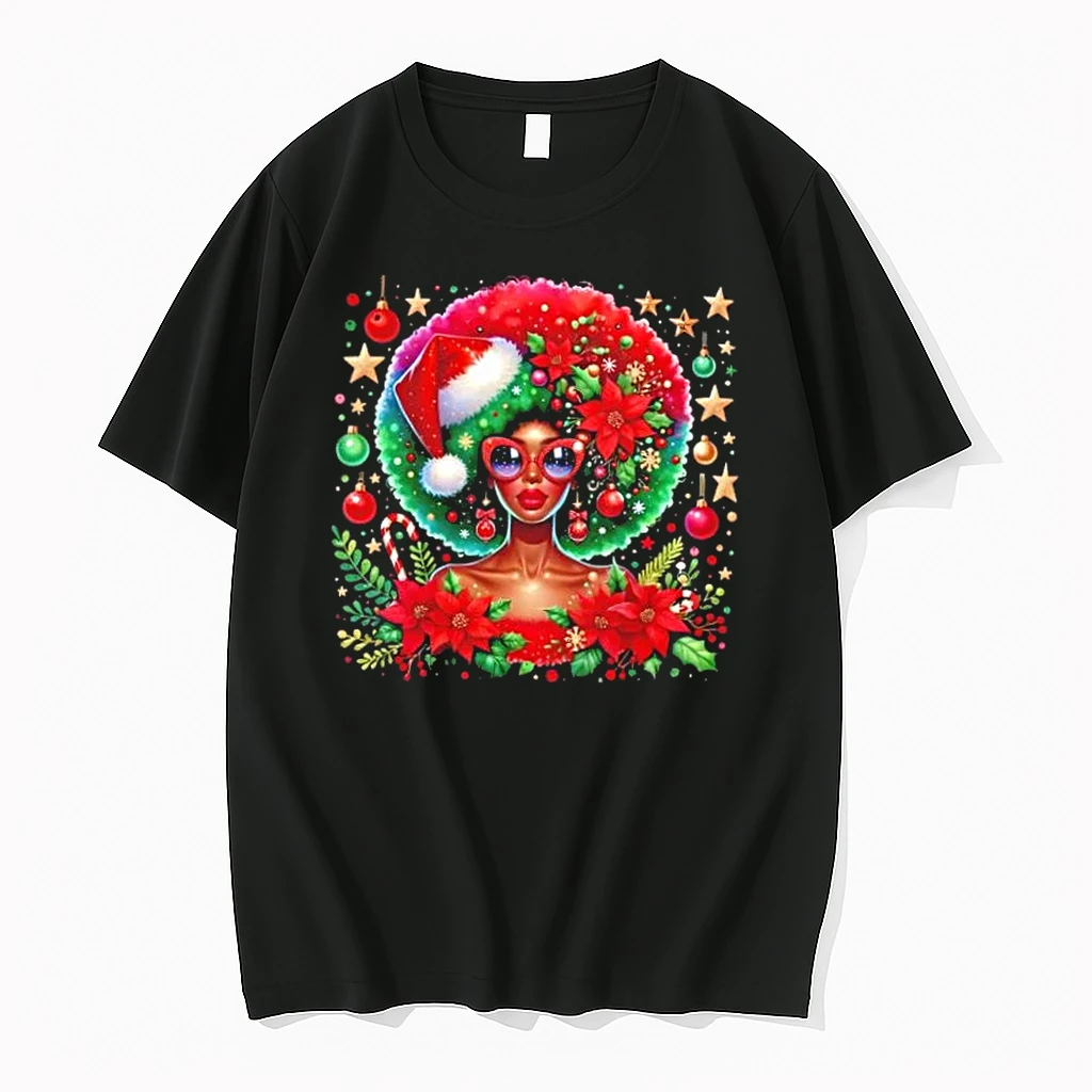 Black Girl Afro Christmas Shirts