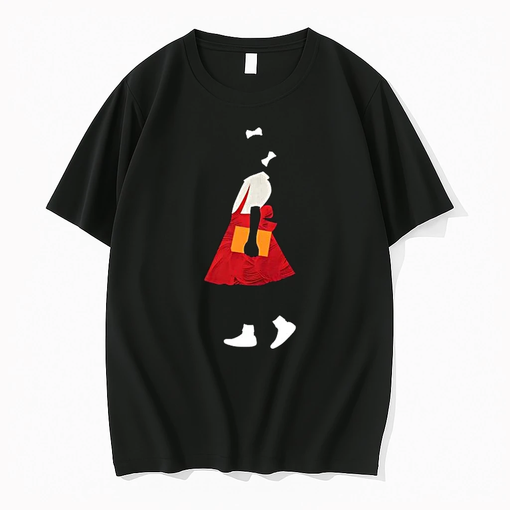 Black Girl In Red Dress Art Print Casual Shirts
