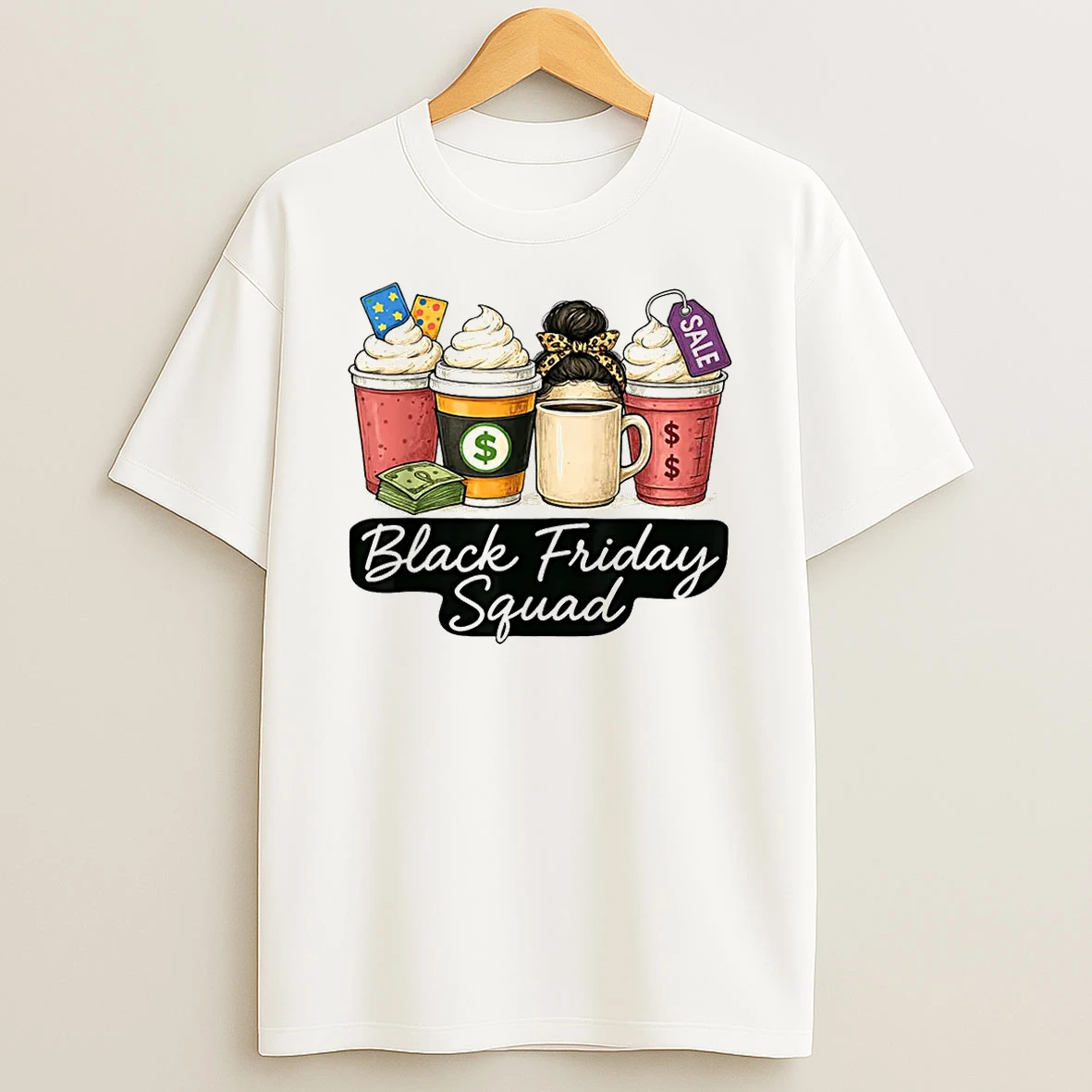 Black Shopping Friday Squad Coffee Cups Coffee Lovers Shirts