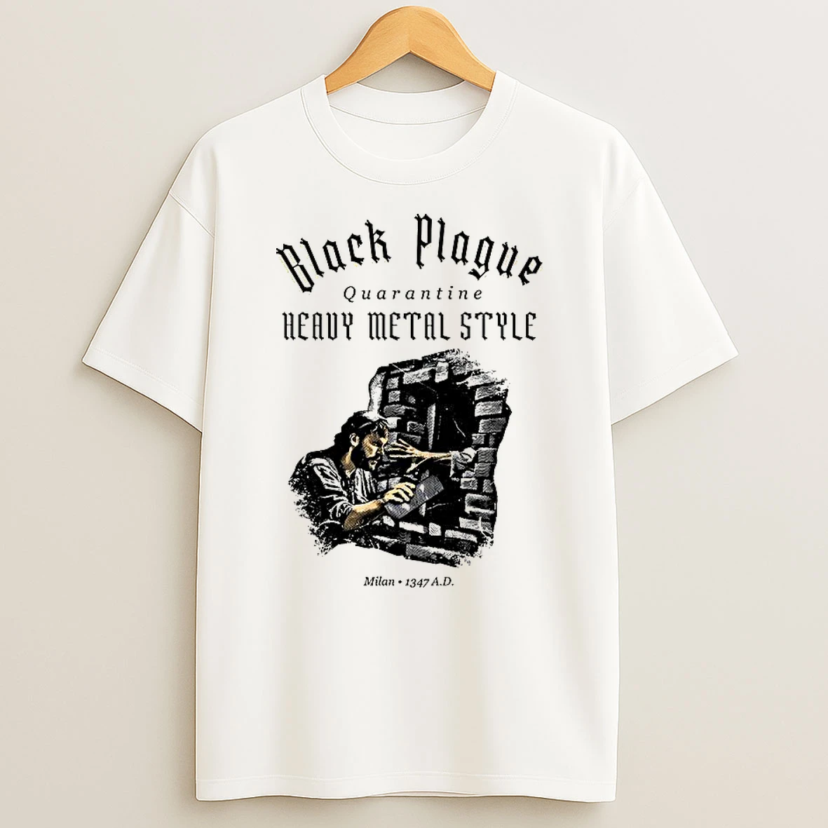 Black Plague Quarantine Heavy Metal Style Milan 1347 Ad Shirts