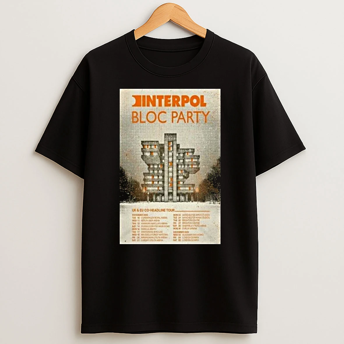 Bloc Party Uk And Eu Co Headline Show Nov 2026 Shirts