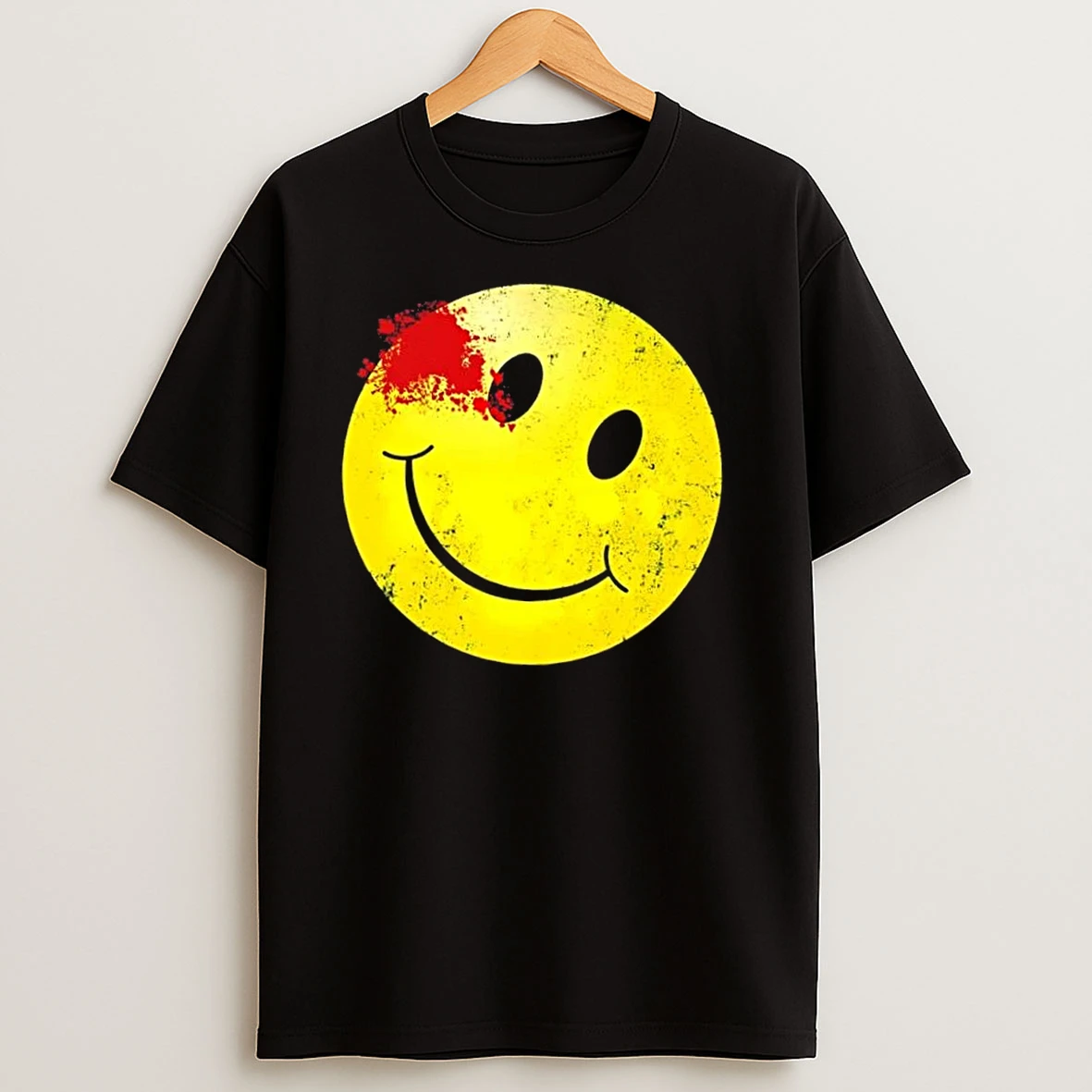 Bloody Smiling Face Vintage Smile T Shirts