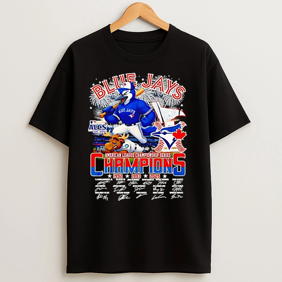 Blue Jays 2025 American League Championship Series Signatures Alcs Mlb Mascot Logo T Shirts