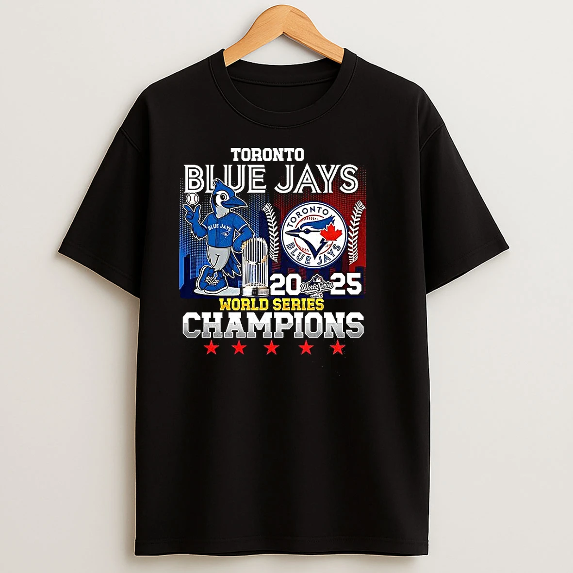Blue Jays World Series 5x Champions 2025 Trophy T Shirts