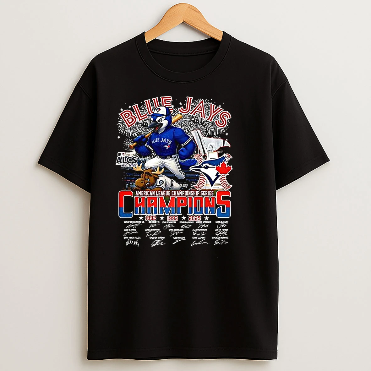 Blue Jays Beat Mariners Alcs World Series 2025 Champions Player Signature T Shirts