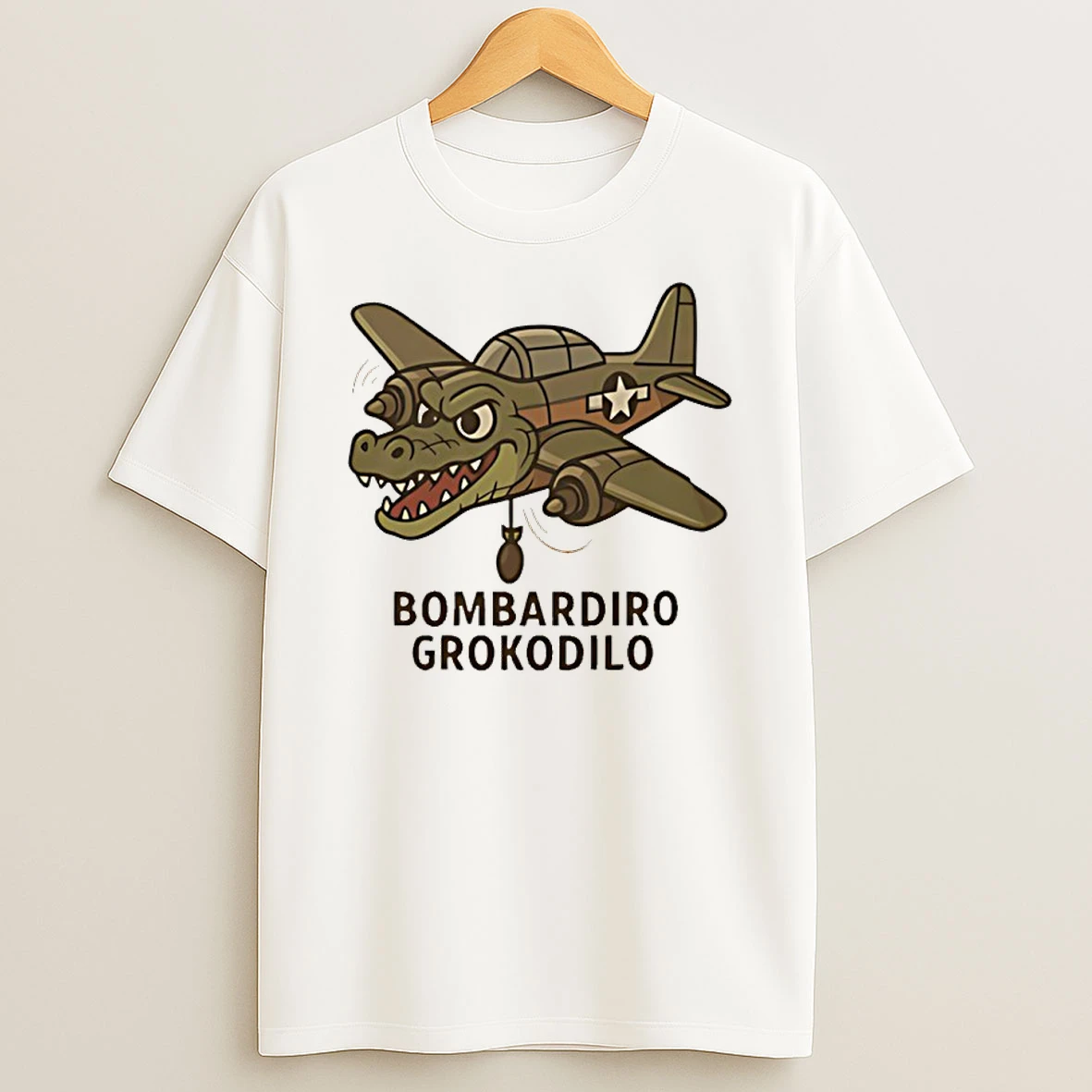 Bombardiro Grokodilo Ai Brainrot Character Shirts