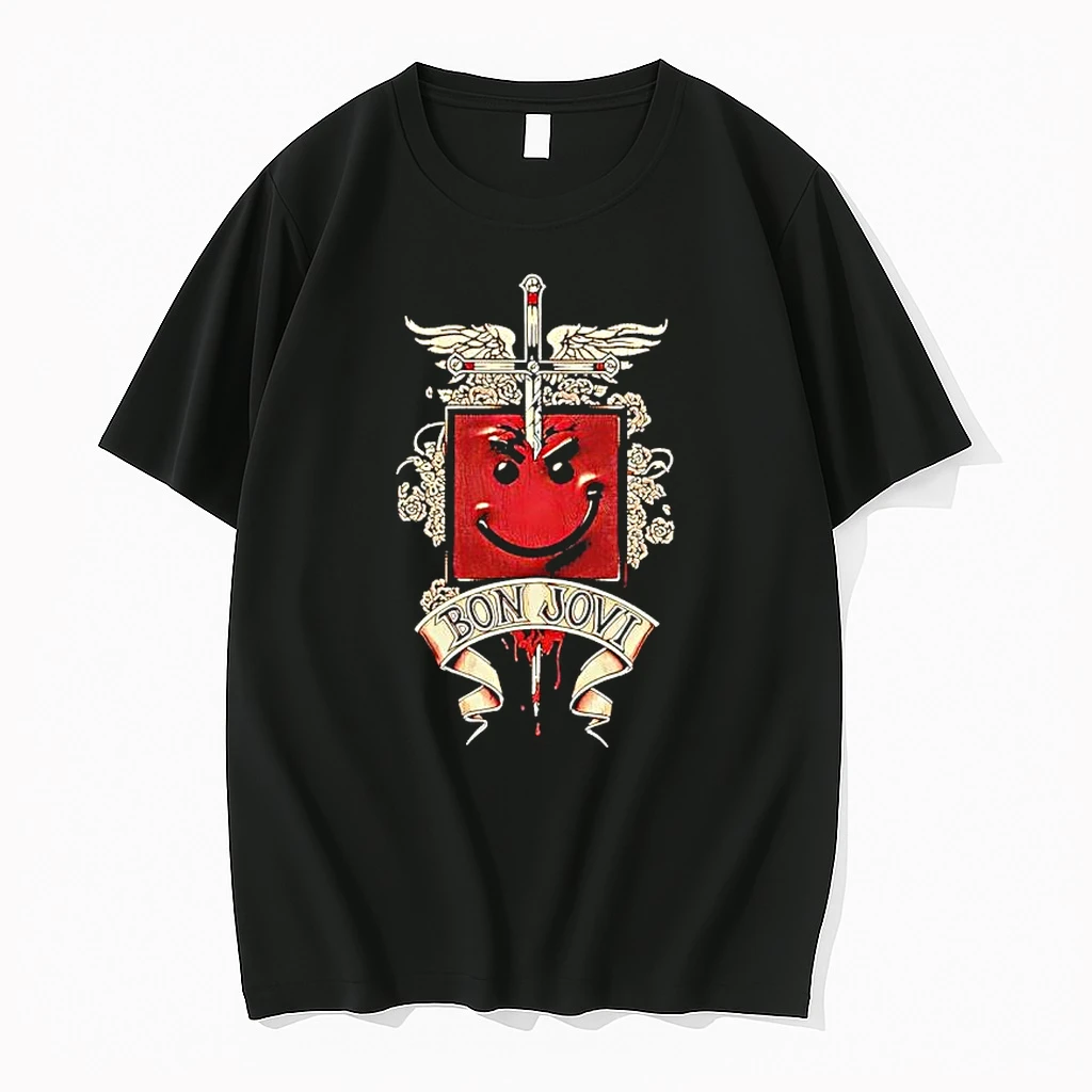 Bon Jovi Have A Nice Day World Retro Black Shirts