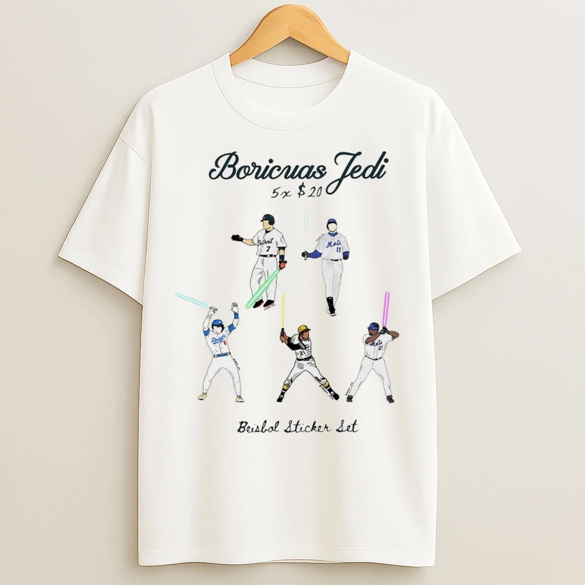 Boricuas Jedi Baseball Sticker Set T Shirts