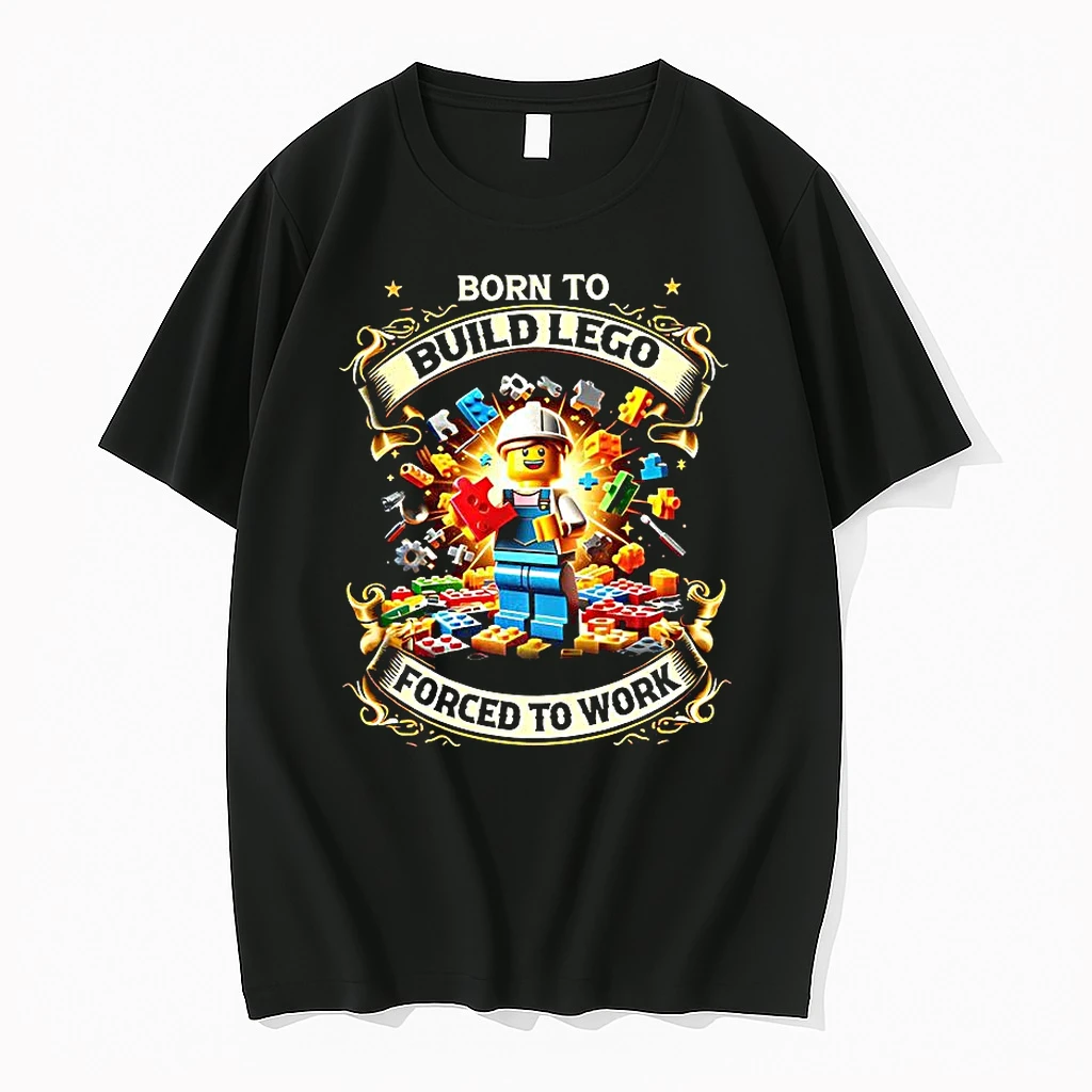 Born To Build Lego Forced To Work Logo Shirts