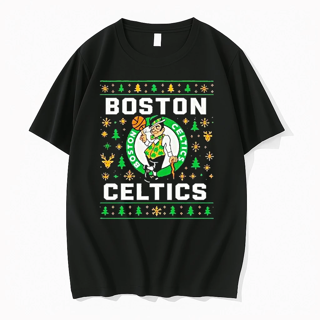 Boston Celtics Basketball Team Ugly Christmas Logo Shirts